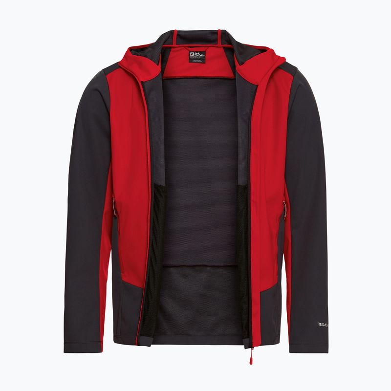 Giacca softshell da uomo Jack Wolfskin Skyvail siren red 9