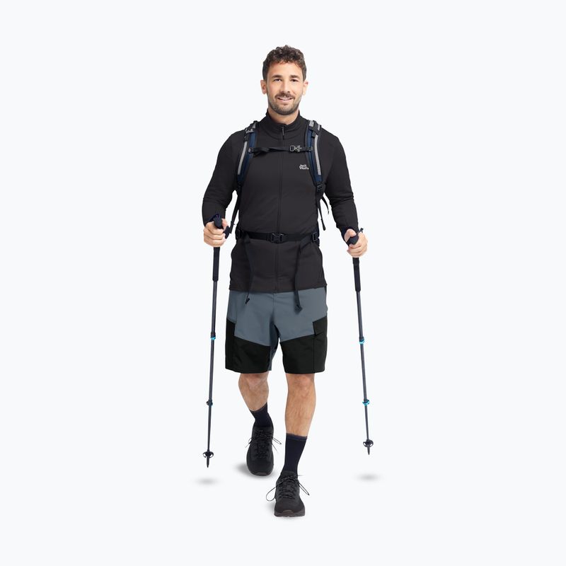 Felpa trekking da uomo  Jack Wolfskin Litestride Full Zip black 2