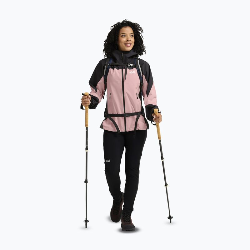 Giacca antipioggia da donna Jack Wolfskin Rockpaw 3L rosegarden 2