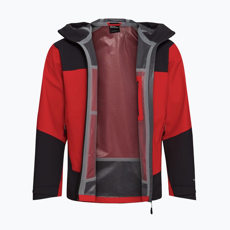 Giacca antipioggia da uomo Jack Wolfskin Rockpaw 3L siren red 9