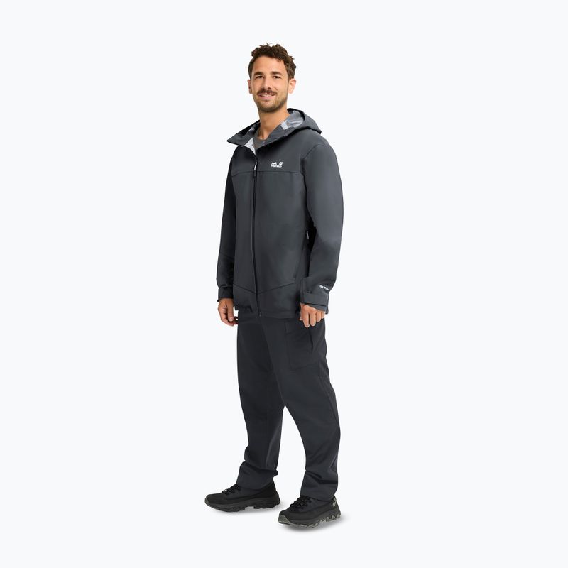 Giacca antipioggia da uomo Jack Wolfskin Rockpaw 3L phantom 2
