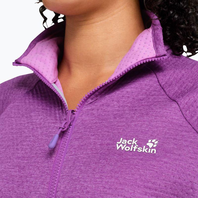 Felpa in pile da donna Jack Wolfskin Anytrail Full Zip freesia 4