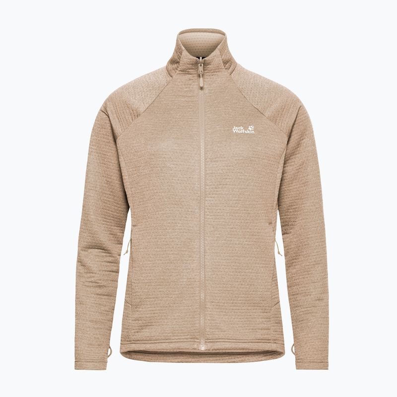 Felpa in pile da donna Jack Wolfskin Anytrail Full Zip oat 7