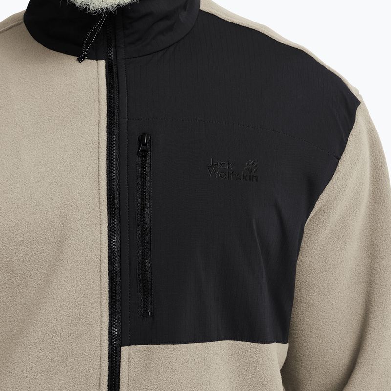 Felpa in pile da uomo Jack Wolfskin Sumetro Full Zip oyster 5