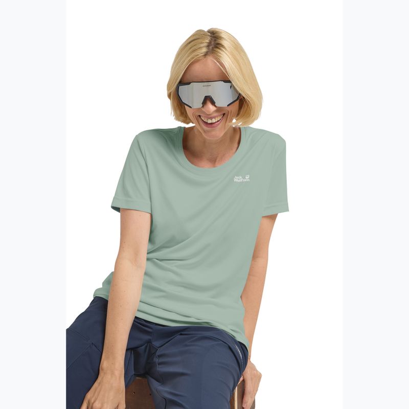 Maglietta da trekking da donna Jack Wolfskin Tech T green zinnia 4