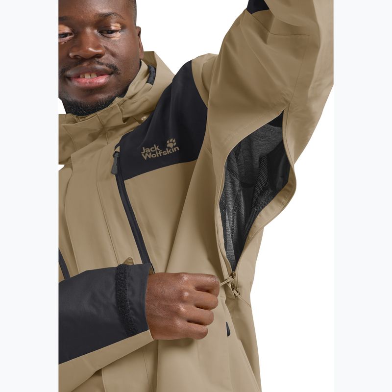 Giacca antipioggia da uomo Jack Wolfskin Jasper 2L hazel wood 5
