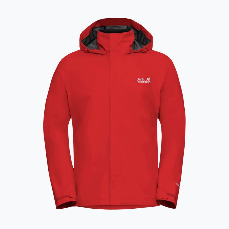 Giacca antipioggia da uomo Jack Wolfskin Trailtime 2L siren red 7