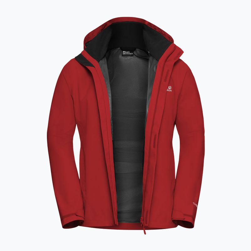 Giacca antipioggia da uomo Jack Wolfskin Trailtime 2L siren red 8