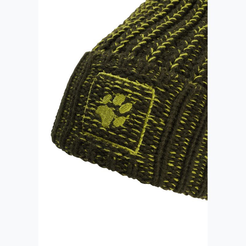 Cappello invernale Jack Wolfskin Badge Beanie obsidian moss 3