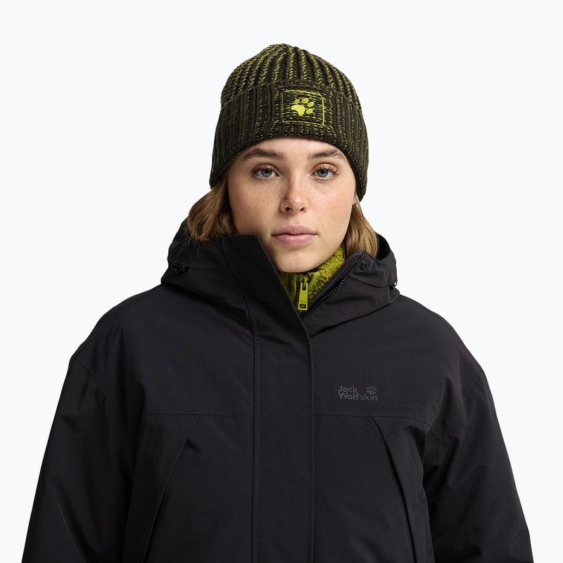 Cappello invernale Jack Wolfskin Badge Beanie obsidian moss 5