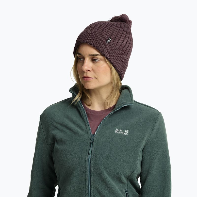 Cappello invernale Jack Wolfskin Pom Pom Beanie sheer plum 5