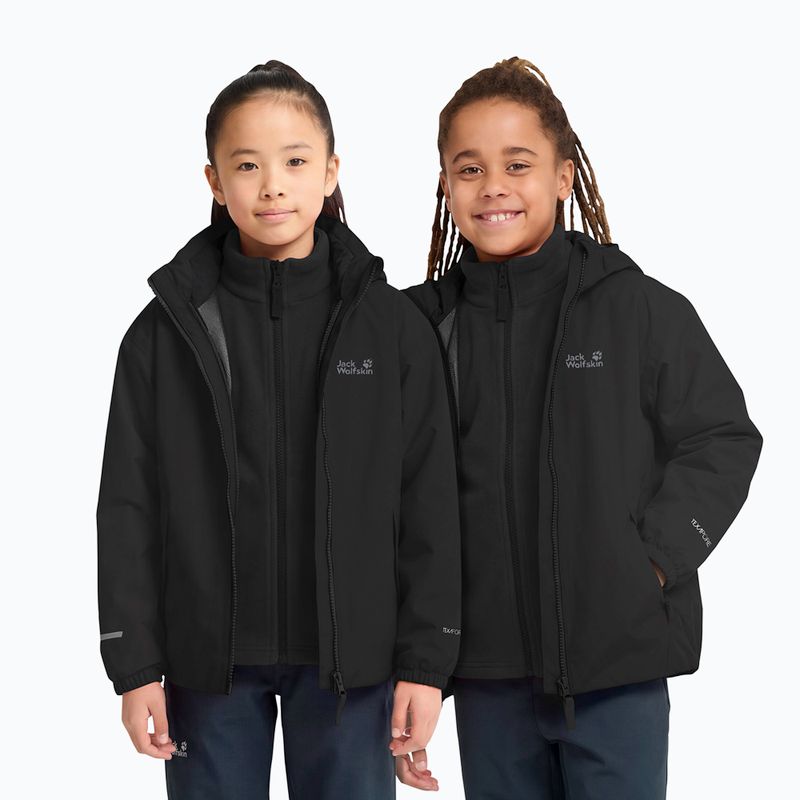 Giacca 3 in 1 da bambino Jack Wolfskin Iceland 3IN1 2026 black 6