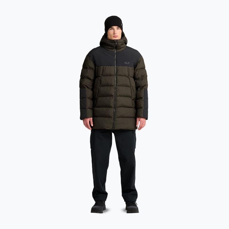 Giacca imbottita da uomo Jack Wolfskin Icy Hollow Hooded obsidian moss 2