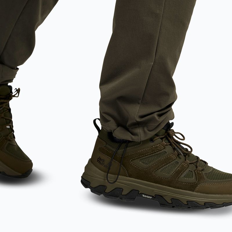 Pantaloni da trekking da uomo Jack Wolfskin Activate Flex obsidian moss 6