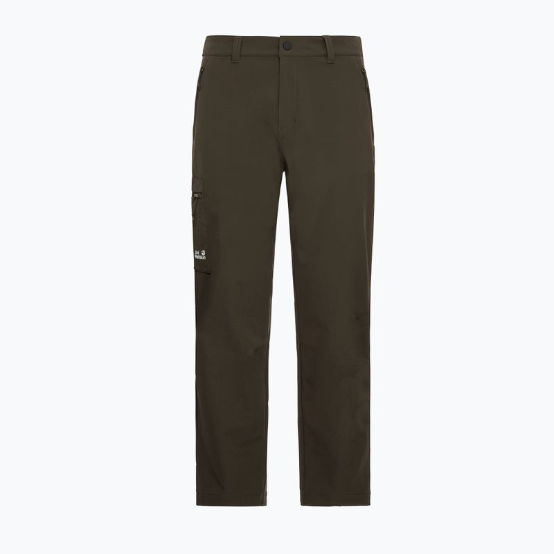 Pantaloni da trekking da uomo Jack Wolfskin Activate Flex obsidian moss 7
