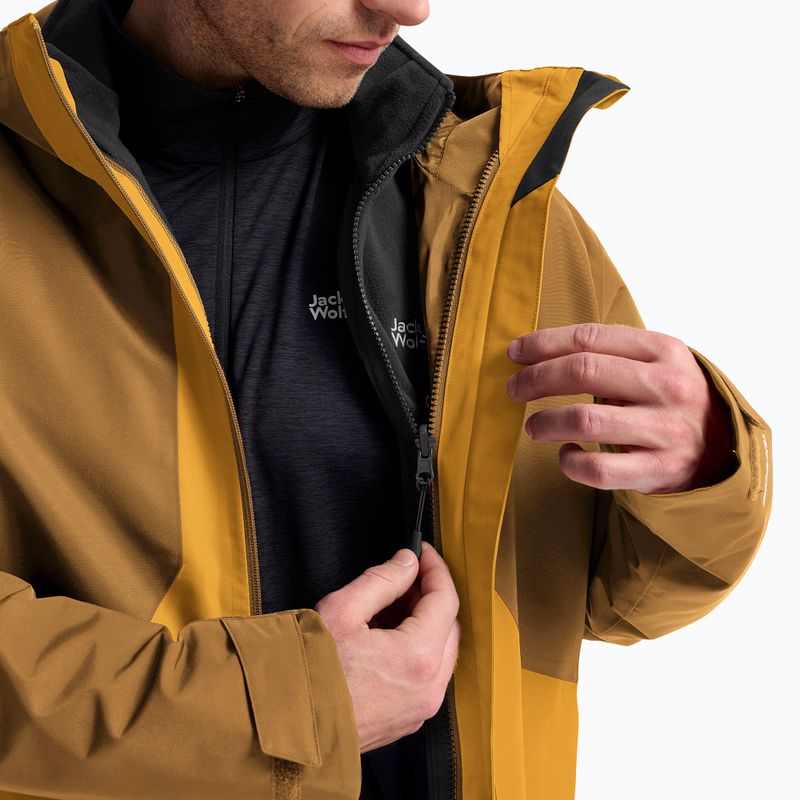 Giacca 3-in-1 da uomo Jack Wolfskin Stonetrail 3In1 burly yellow jw 8