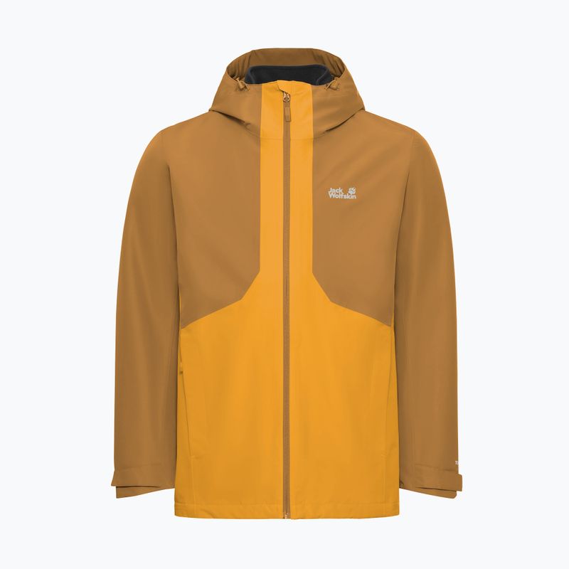 Giacca 3-in-1 da uomo Jack Wolfskin Stonetrail 3In1 burly yellow jw 10