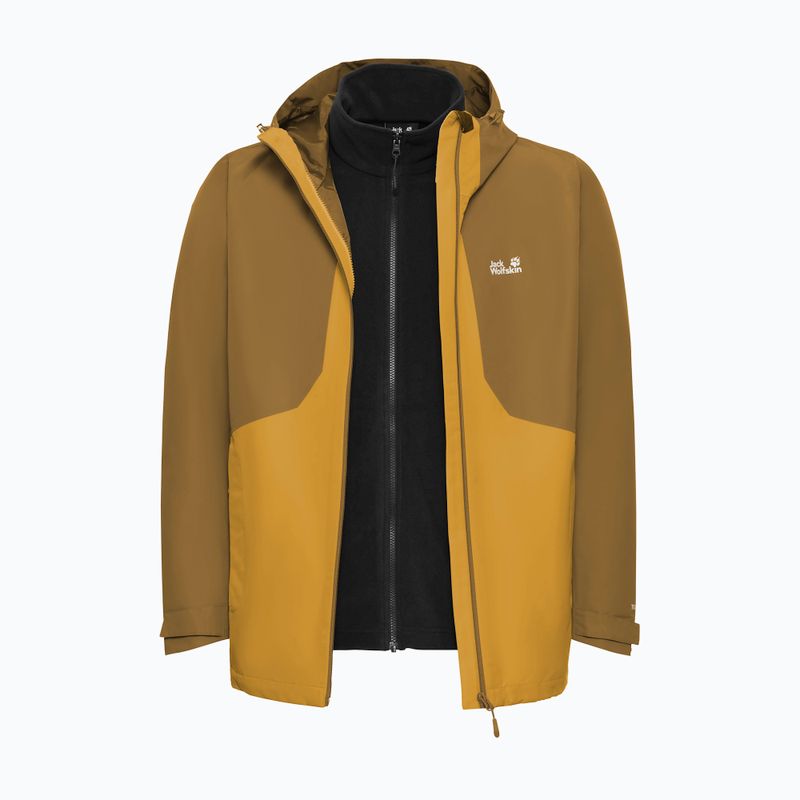 Giacca 3-in-1 da uomo Jack Wolfskin Stonetrail 3In1 burly yellow jw 12