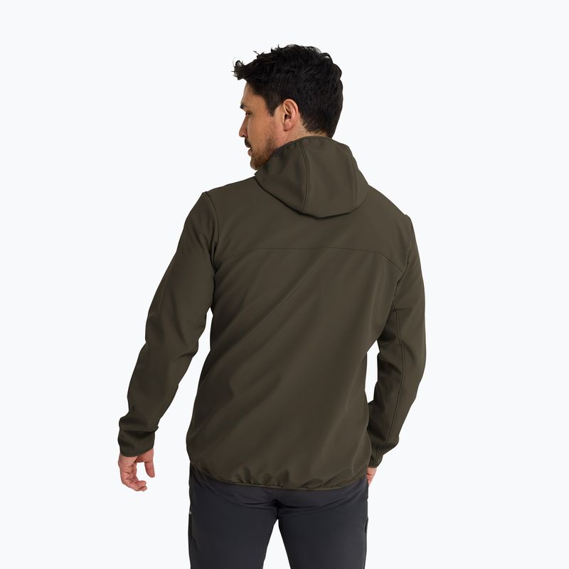 Giacca antivento da uomo Jack Wolfskin Wild Winds Hooded obsidian moss 3