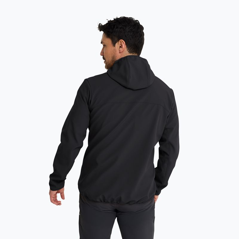 Giacca antivento da uomo Jack Wolfskin Wild Winds Hooded black 2