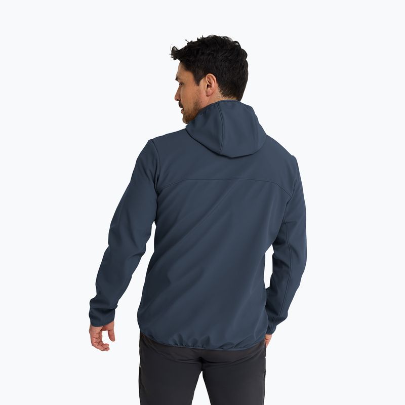 Giacca antivento da uomo Jack Wolfskin Wild Winds Hooded midnight sky 3