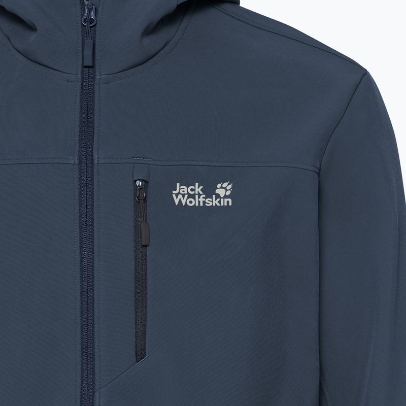 Giacca antivento da uomo Jack Wolfskin Wild Winds Hooded midnight sky 6