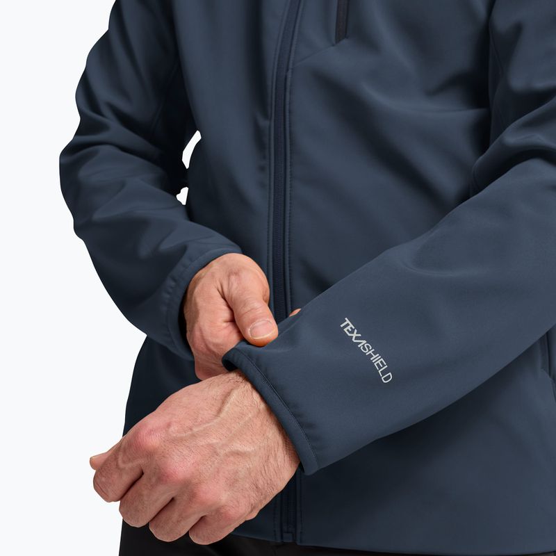 Giacca antivento da uomo Jack Wolfskin Wild Winds Hooded midnight sky 7