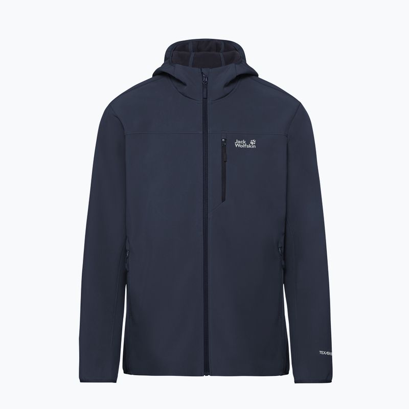 Giacca antivento da uomo Jack Wolfskin Wild Winds Hooded midnight sky 8