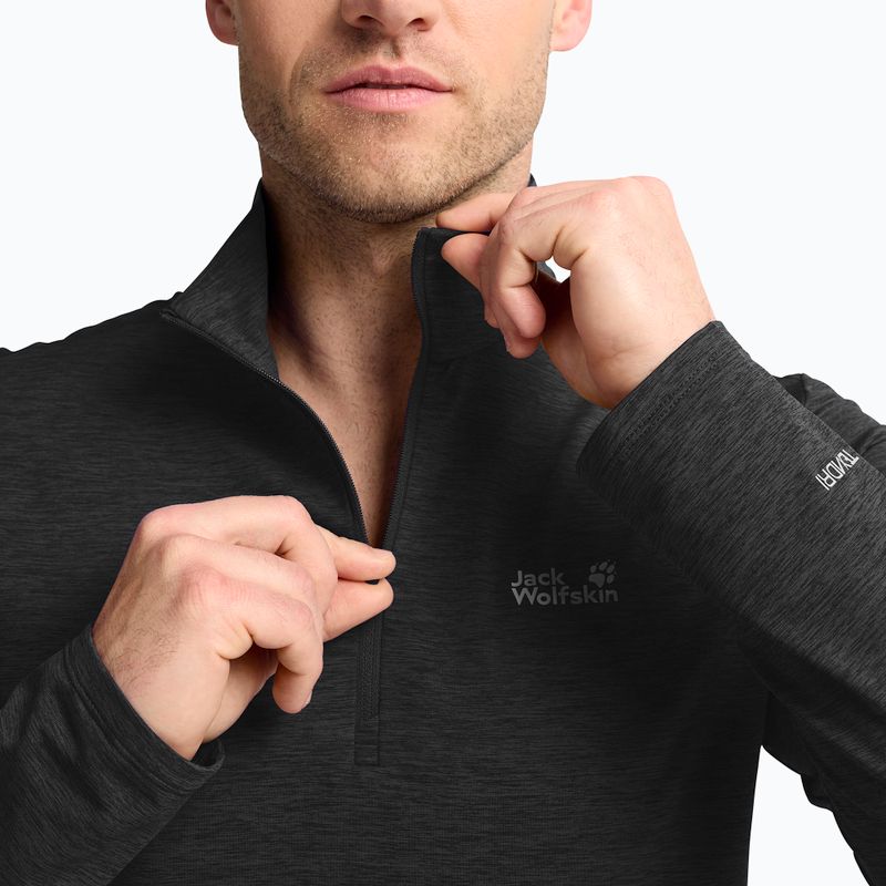 Pile uomo Jack Wolfskin Trail Half Zip black 3