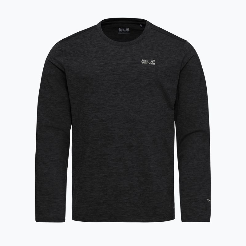 Maglia da trekking a maniche lunghe da uomo Jack Wolfskin Trail black 5