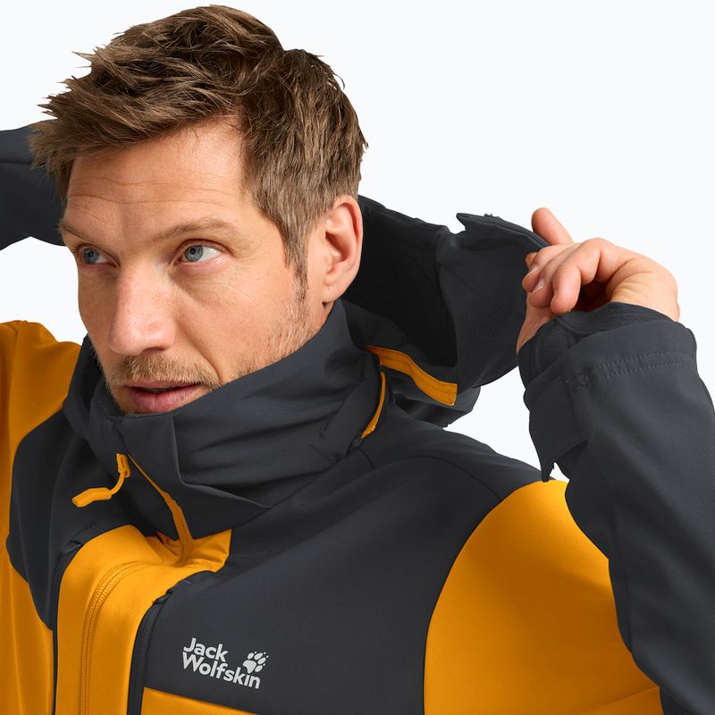 Giacca antivento da uomo Jack Wolfskin Jasper burly yellow jw 6