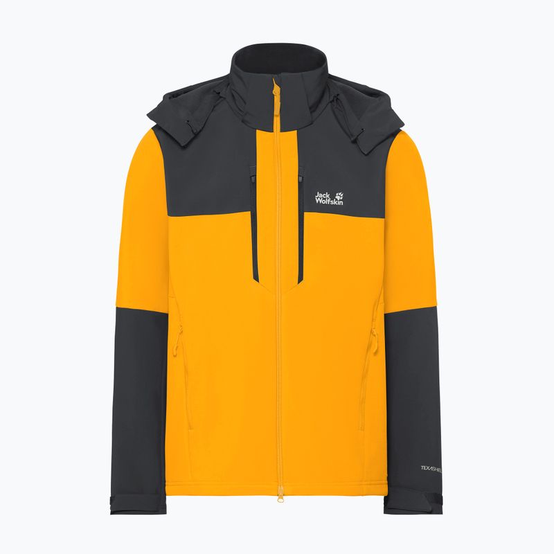 Giacca antivento da uomo Jack Wolfskin Jasper burly yellow jw 9