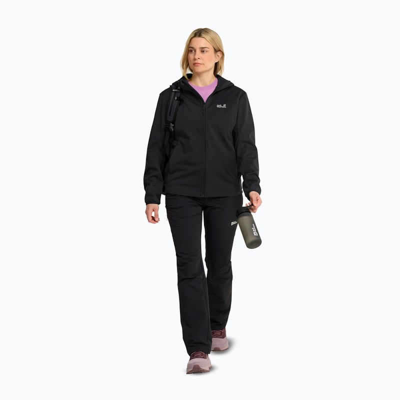 Giacca softshell da donna Jack Wolfskin Windhain 2 Hoody black 2