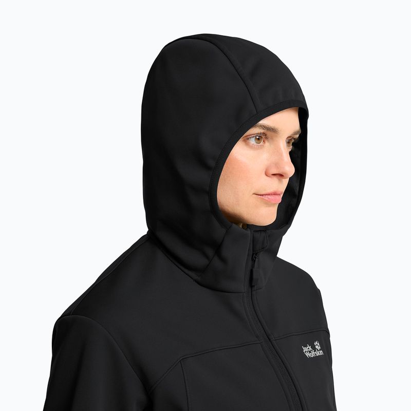 Giacca softshell da donna Jack Wolfskin Windhain 2 Hoody black 4