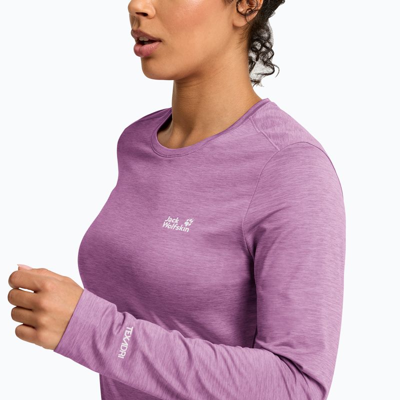 Longsleeve da trekking da donna Jack Wolfskin Trail vivid orchid 3