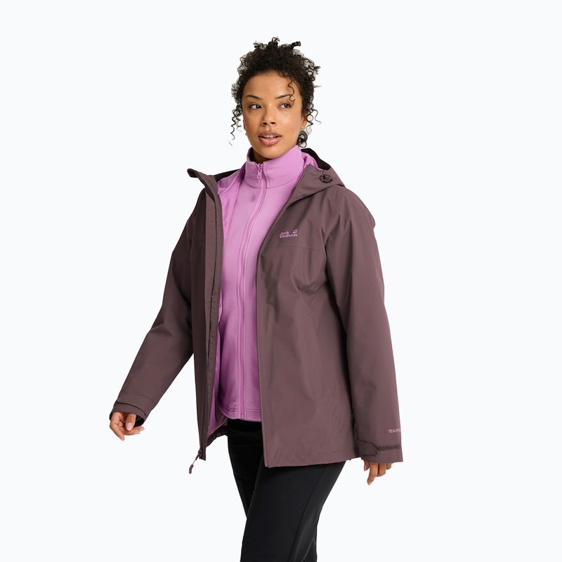 Giacca 3-in-1 da donna Jack Wolfskin Moonrise 2 3IN1 sheer plum 4