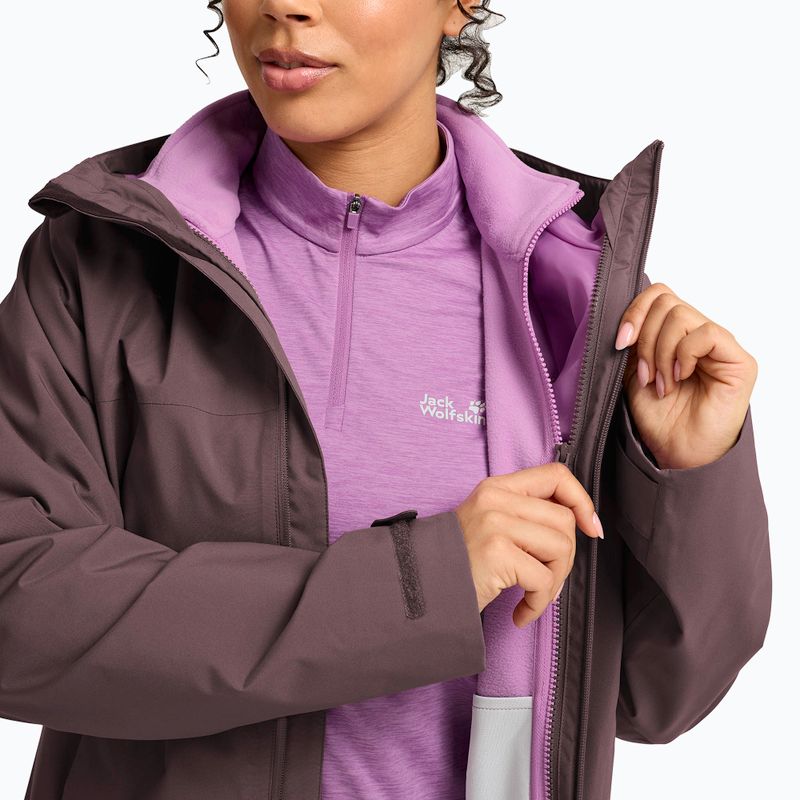 Giacca 3-in-1 da donna Jack Wolfskin Moonrise 2 3IN1 sheer plum 8