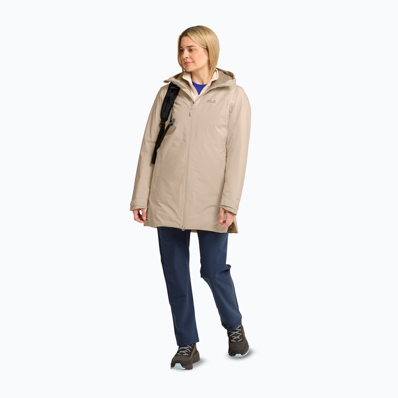 Giacca impermeabile da donna Jack Wolfskin Heidelstein 2 Ins oyster 2