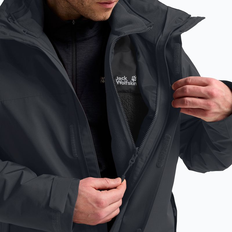 Giacca 3-in-1 da uomo Jack Wolfskin Stonelite 3In1 phantom 7