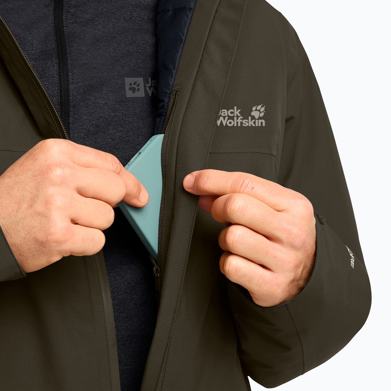 Giacca imbottita da uomo Jack Wolfskin Wisper Ins obsidian moss 4