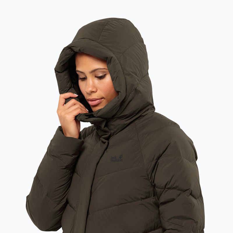 Piumino da donna Jack Wolfskin Marienplatz Coat obsidian moss 3
