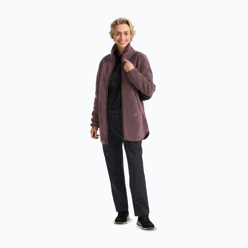 Pile donna Jack Wolfskin High Curl Coat sheer plum 2