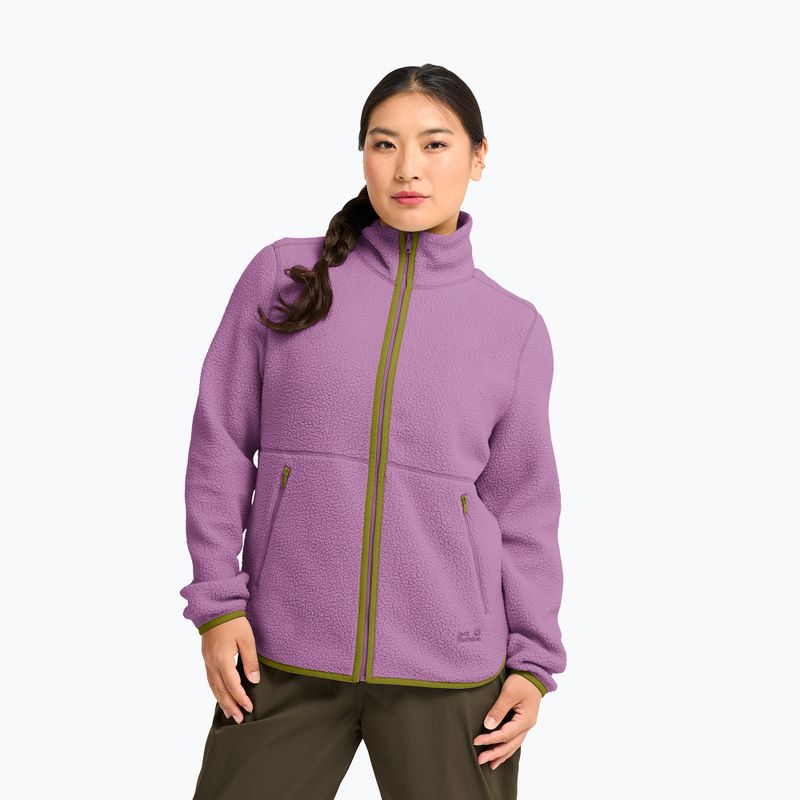 Pile donna Jack Wolfskin Lite Curl Full Zip vivid orchid