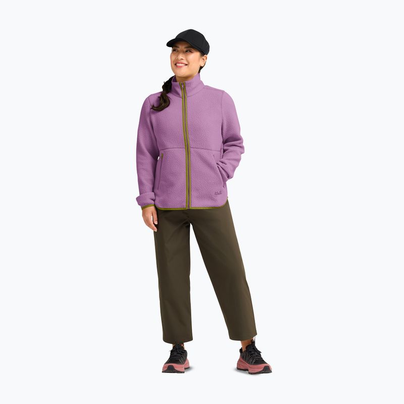 Pile donna Jack Wolfskin Lite Curl Full Zip vivid orchid 2