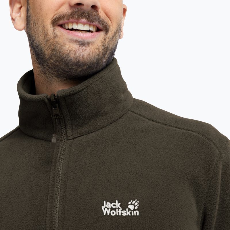 Pile uomo Jack Wolfskin Taunus 200 Full Zip obsidian moss 4