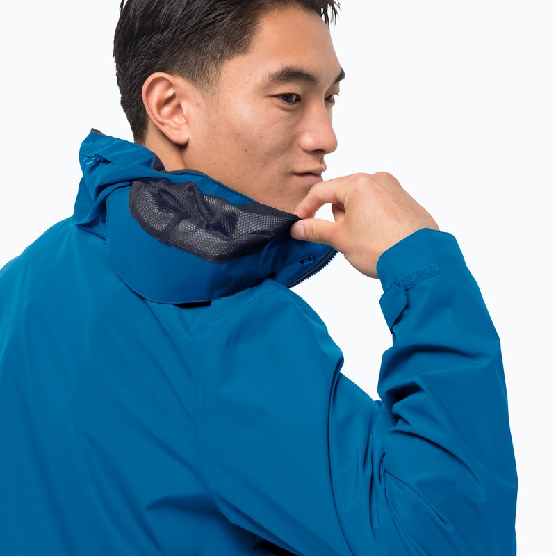 Jack Wolfskin giacca antipioggia da uomo Evandale blue pacific 4