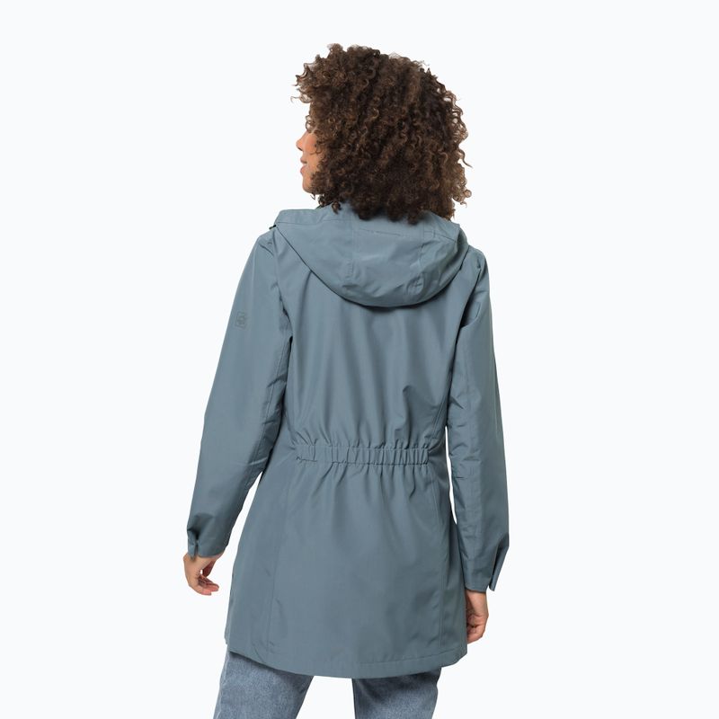 Jack Wolfskin Cape York donna mackintosh Paradise grigio verde acqua 2