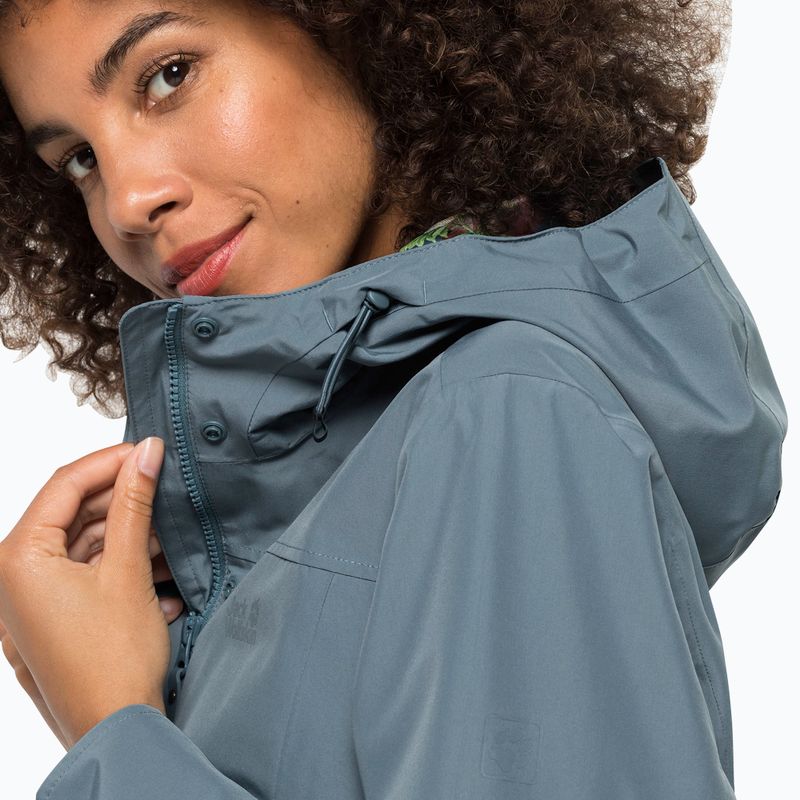Jack Wolfskin Cape York donna mackintosh Paradise grigio verde acqua 3