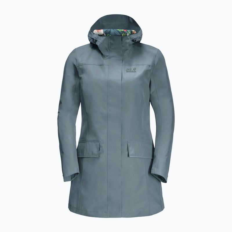 Jack Wolfskin Cape York donna mackintosh Paradise grigio verde acqua 6