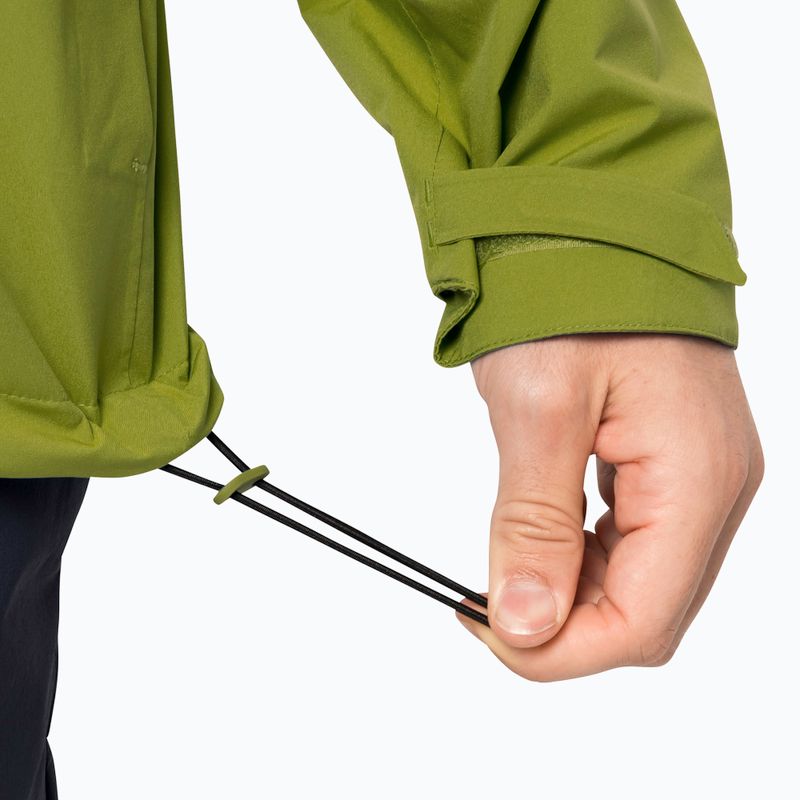 Giacca da pioggia Jack Wolfskin Pack & Go Shell da uomo Cipresso dorato 3